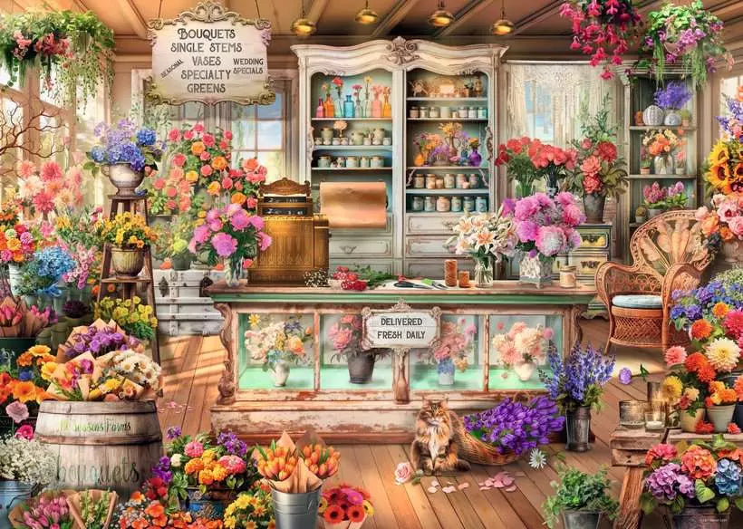 Puzzle Ravensburger All Seasons Flower Shop 1000 pcs - Achat en ligne