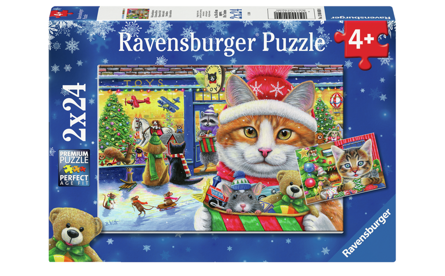 Puzzle Ravensburger Christmas Kittens 2 x 24 pcs