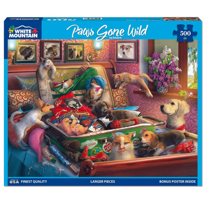 Paws Gone Wild White Mountain Puzzle