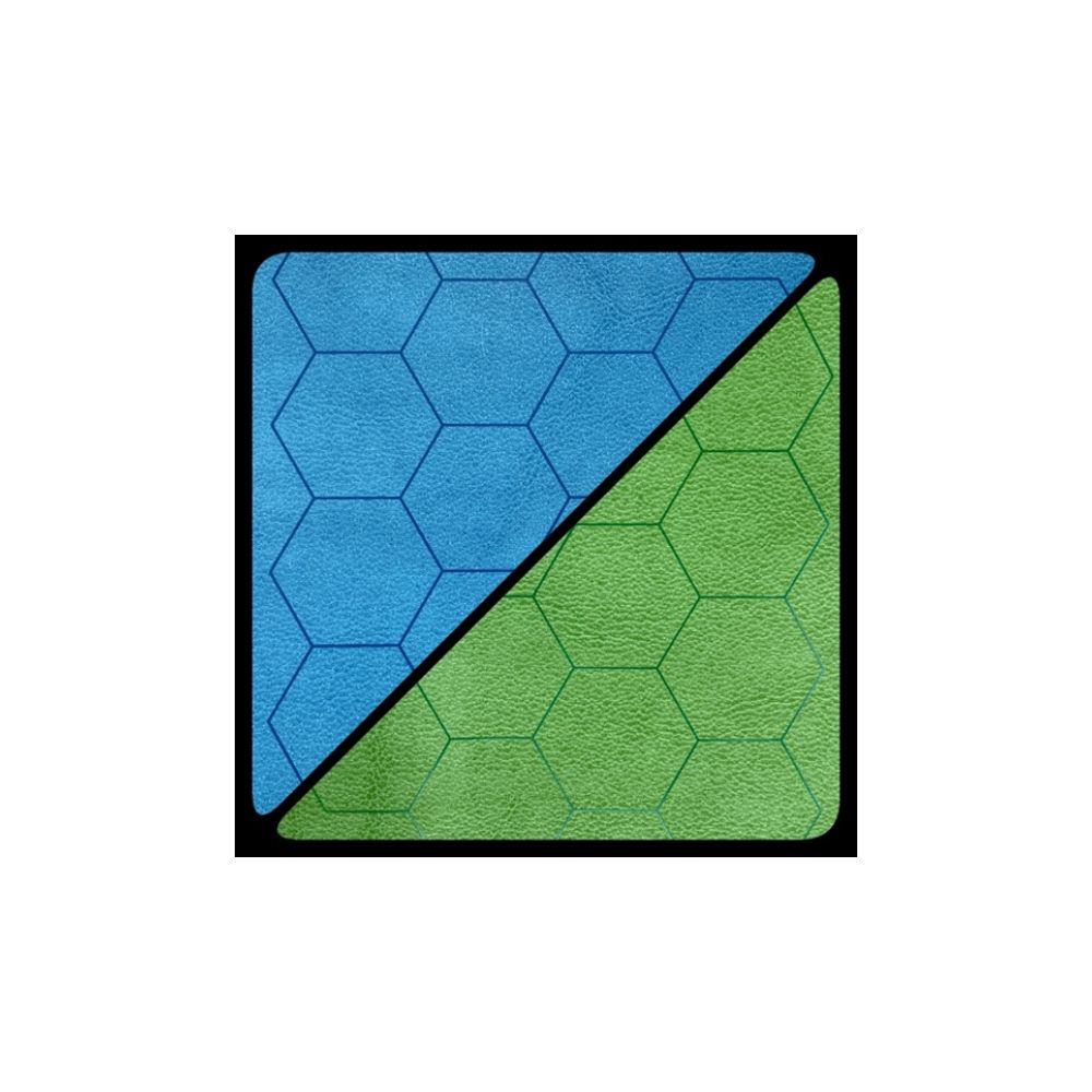 Mat: 1” Hex 2 Sided Blue / Green Megamat (Two Color Mat)