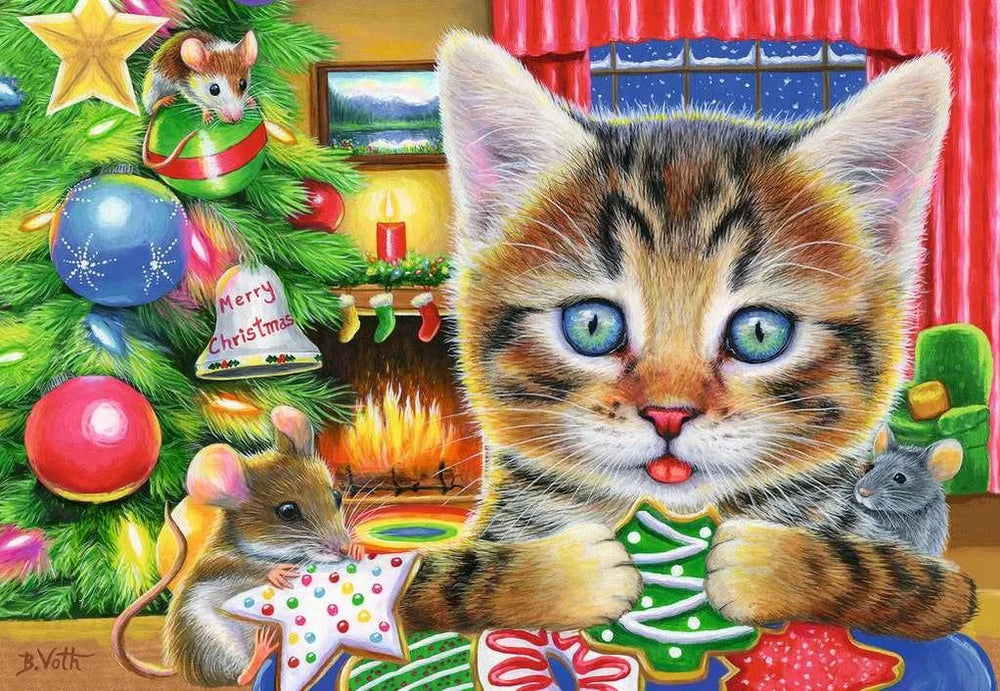 Puzzle Ravensburger Christmas Kittens 2 x 24 pcs