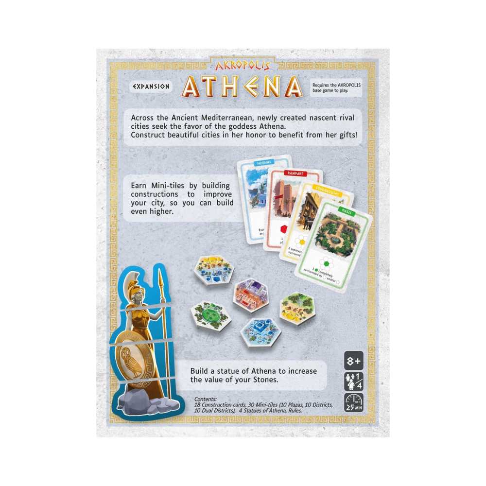 Akropolis: Athena Expansion jeu de société familial - version anglaise