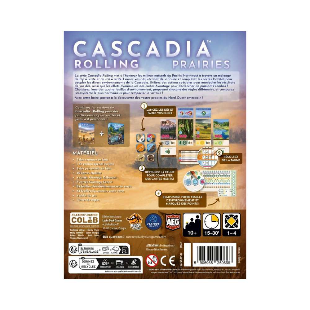 Cascadia : Rolling prairies, jeu de société familial - Achat en ligne