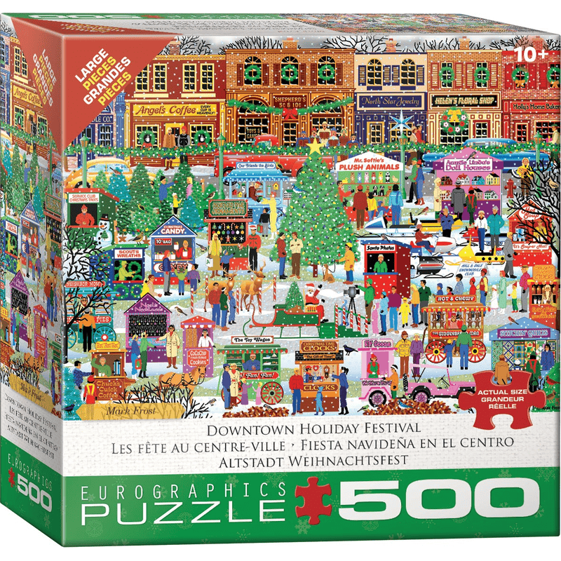 Eurographics Downtown Holiday Festival 500-Piece Large Puzzle.