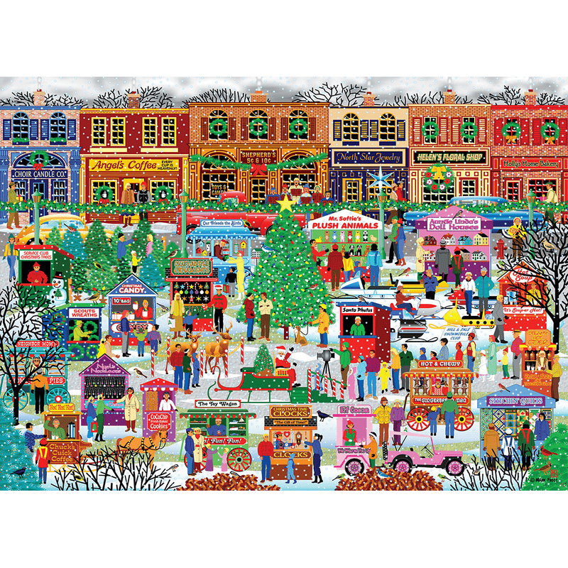 Eurographics Downtown Holiday Festival 500-Piece Large Puzzle.