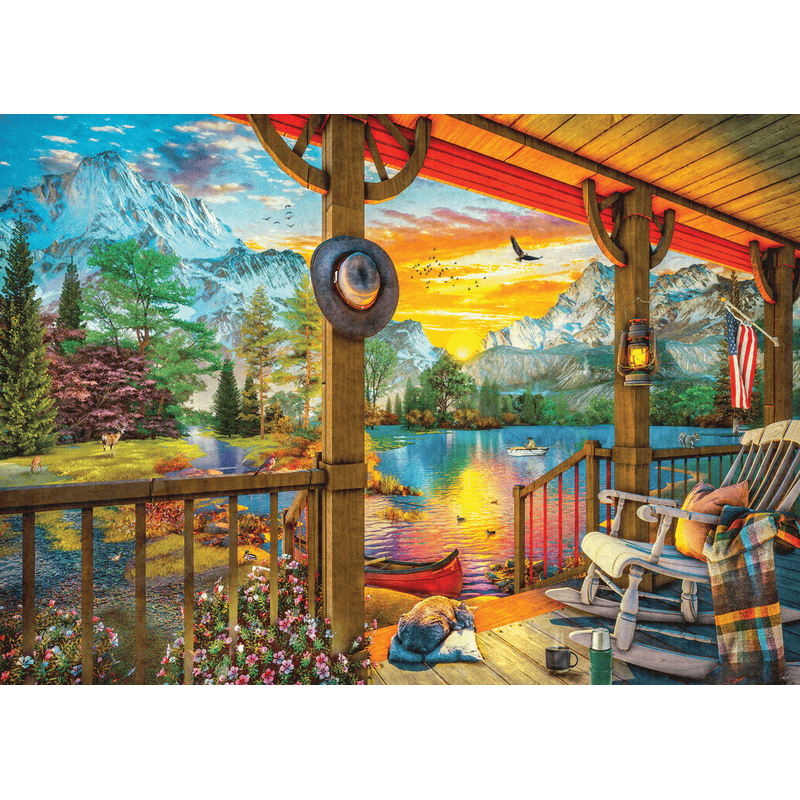 Eurographics Early Morning Fishing 500-Piece Large Puzzle.