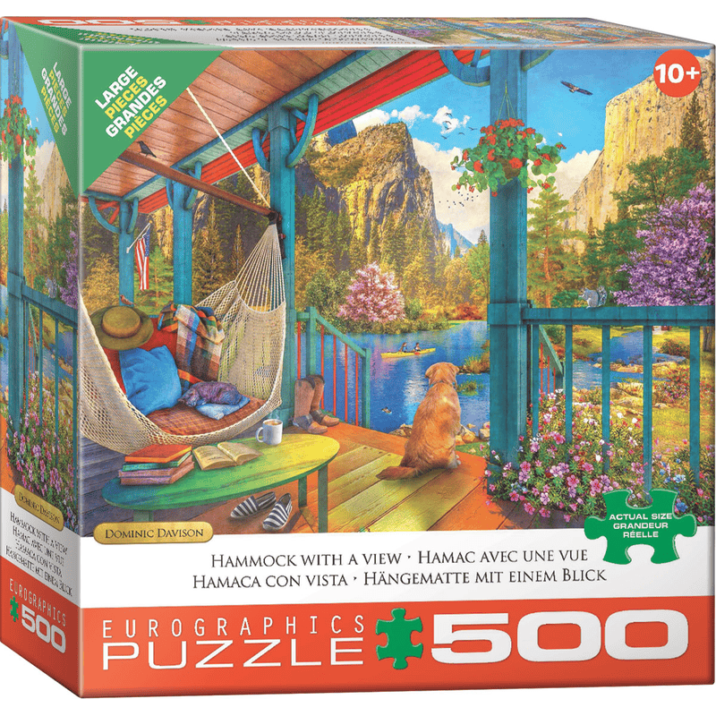 Eurographics Hammock with a View 500-Piece Large Puzzle.