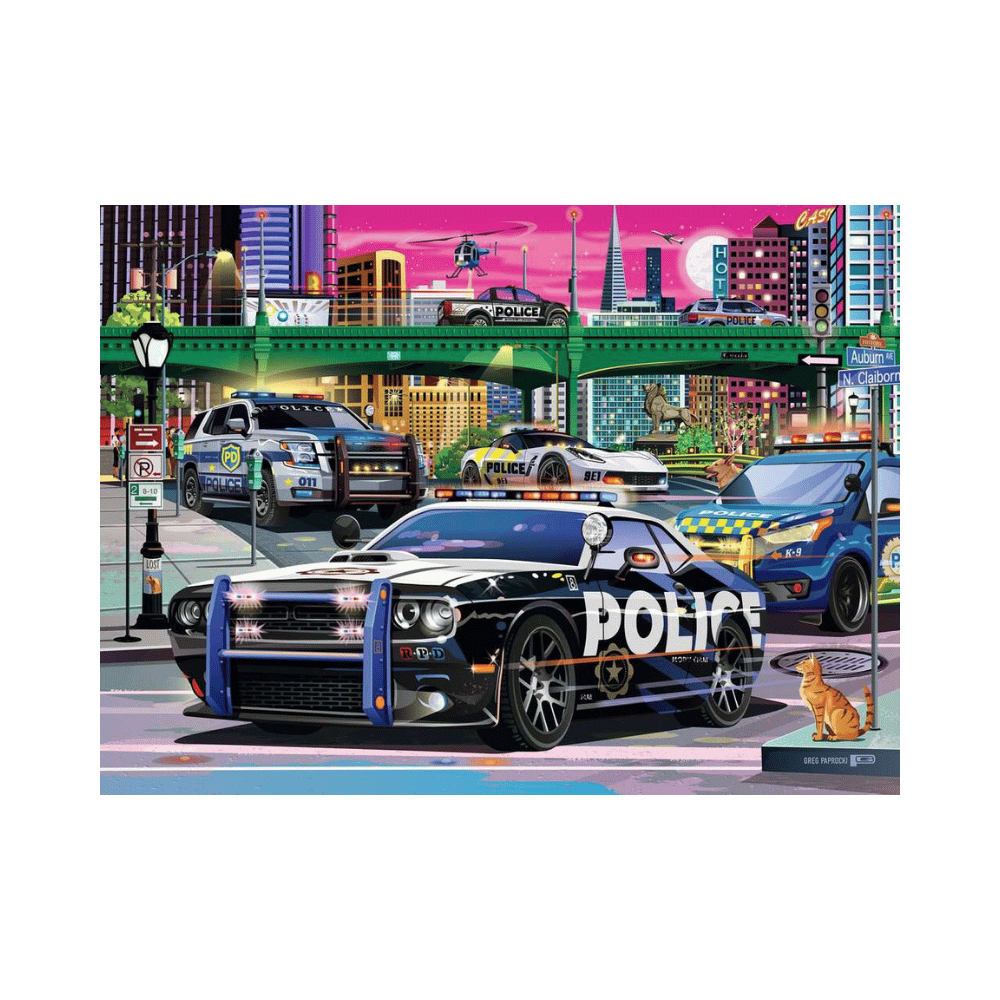 Police on Patrol -Patrouille de police casse-tête Ravensburger Puzzle 