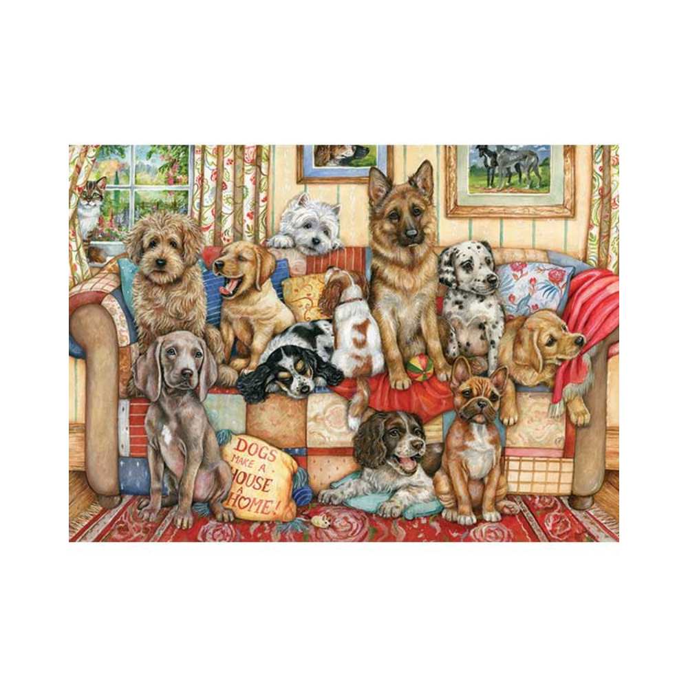 Puzzle Falcon de Luxe Debbie Cook Gathering on the Couch 1000 pcs