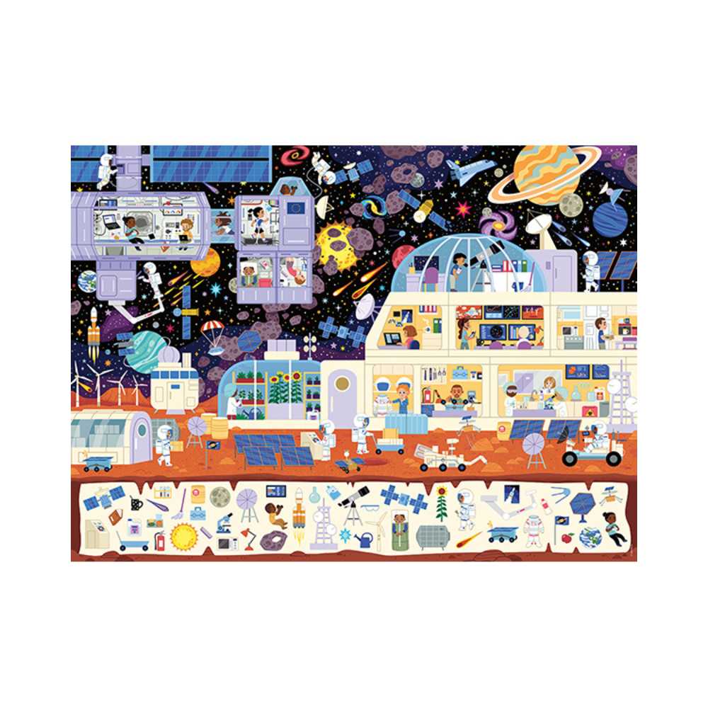 Puzzle Nathan Collection Cherche et trouve: Dans l'espace 150 pcs