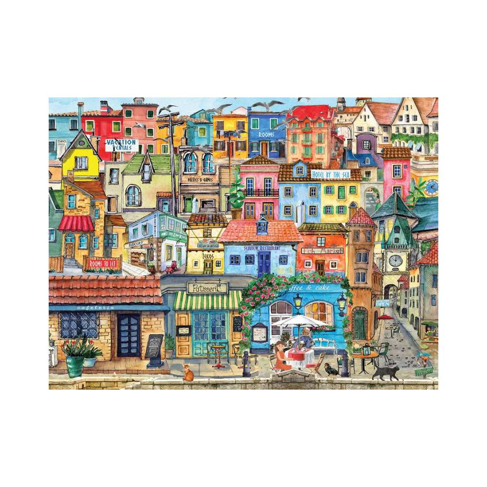 Puzzle White Mountain Tracy Flickinger Seaside Village 500 pcs