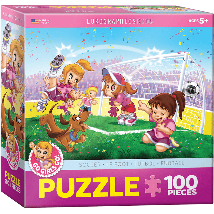 Eurographics Go Girls Go! Soccer 100-Piece Puzzle