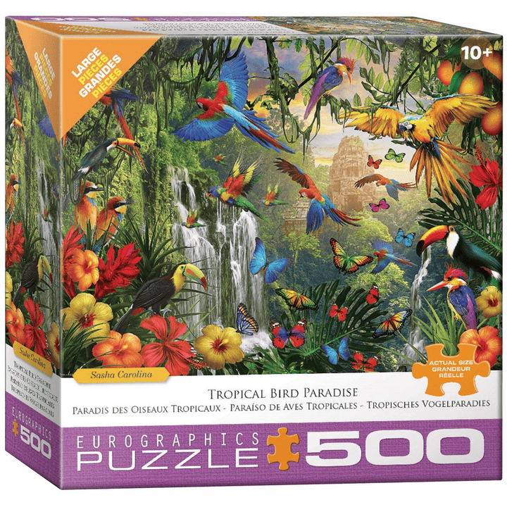 Eurographics Tropical Bird Paradise Oversize 500 Puzzle.