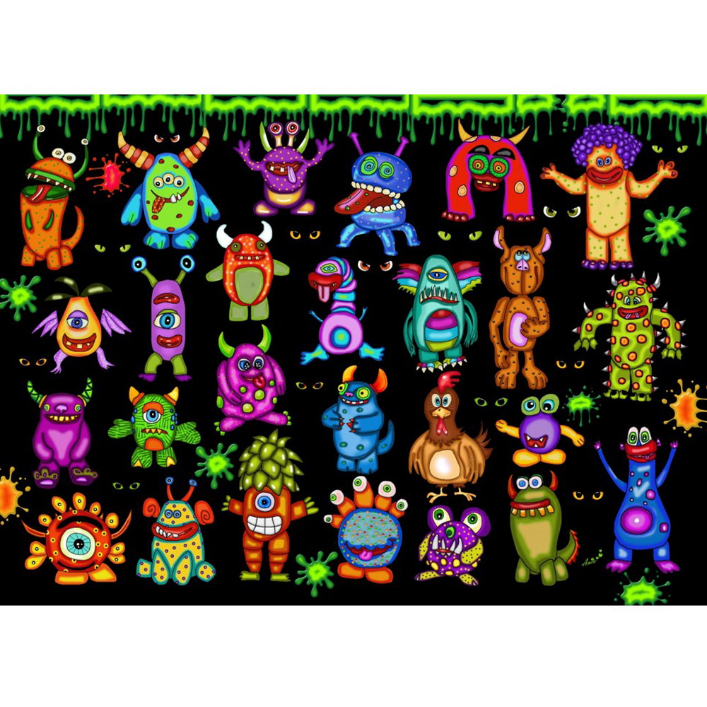 25 Petits Monstres …  25 Little Monsters … | Casse-tête JaCaRo puzzle