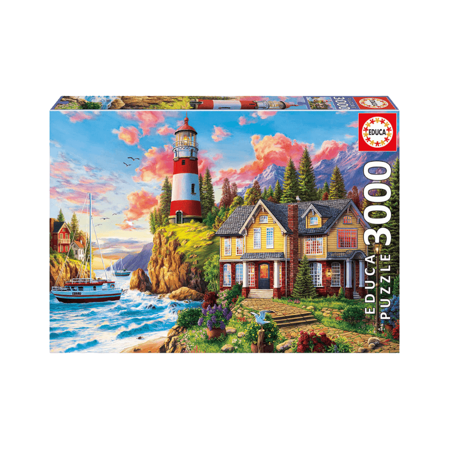 Phare près de l'océan | Lighthouse near the ocean Educa Puzzle 