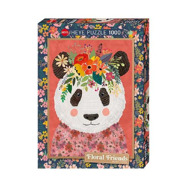 Puzzle 1000: Cuddly Panda, Floral Friends