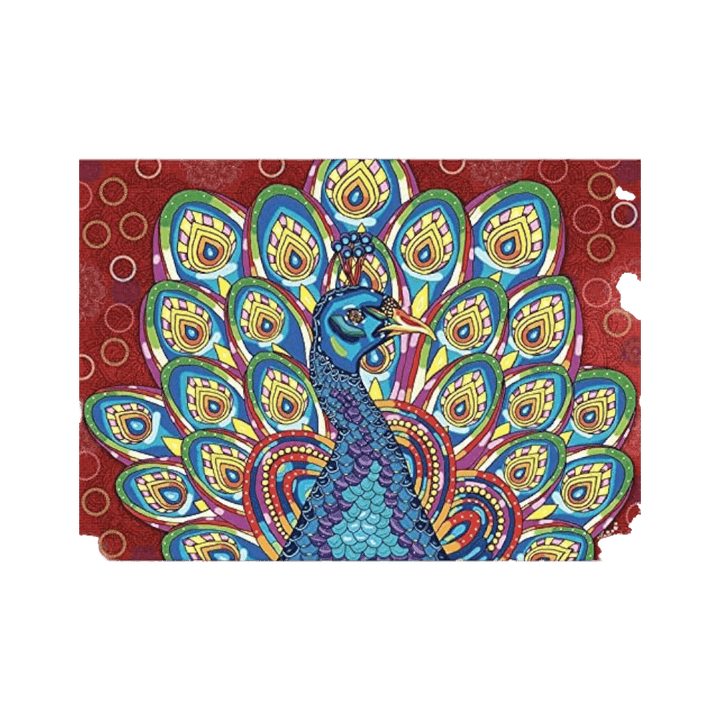 Un paon royal | Royal Peacock casse-tête JaCaRou puzzle Achat en ligne