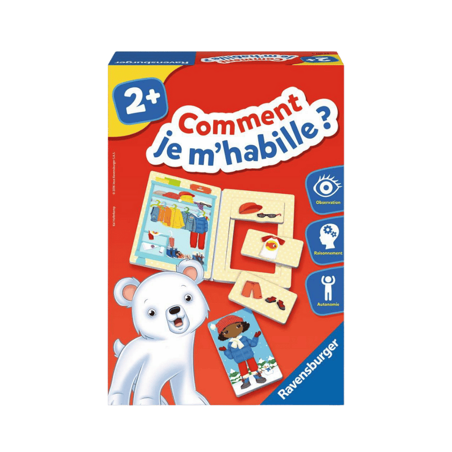 Comment je m'habille? jeu de société éducatif enfants 2 ans