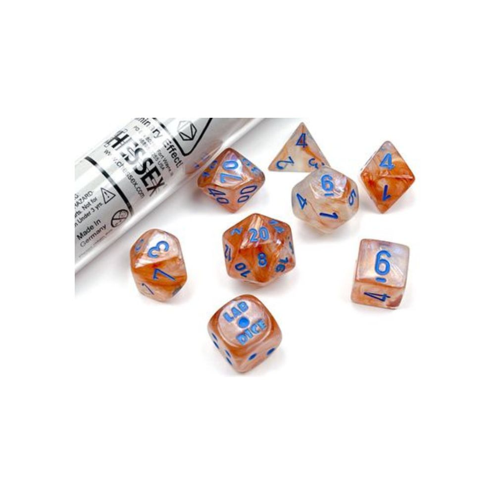 Dés polyédriques Lab Dice Borealis Rose Gold