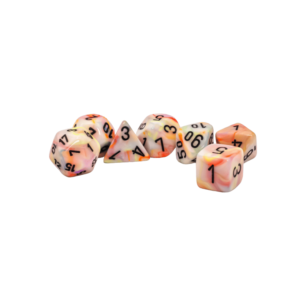 Chessex - Mega-hedral - Dés polyhédriques (7) - Festive - Circus/Black