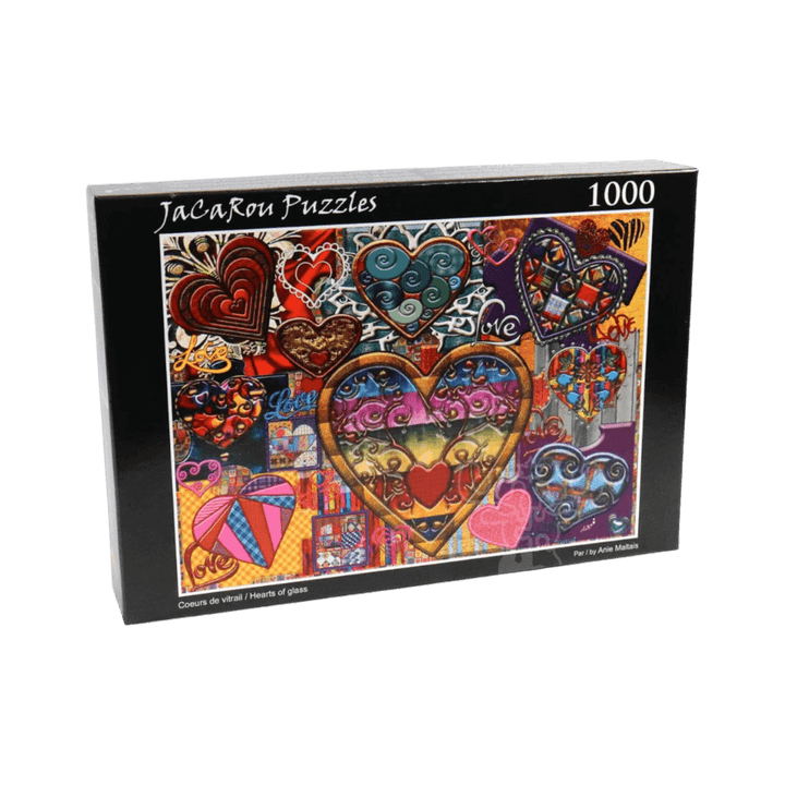 Cœurs de vitrail casse-tête JaCaRou puzzle | Achat en ligne Buy online