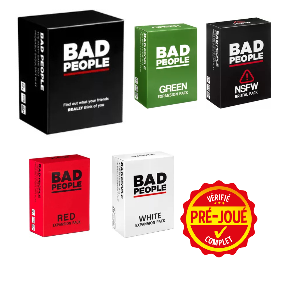 Bad people + NSFW, Green, Red and White expansion pack (pré-joué) (EN)