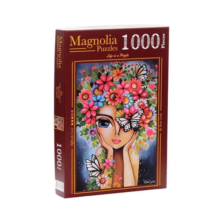 Lady with Flowers Magnolia Puzzle | casse-tête achat en ligne