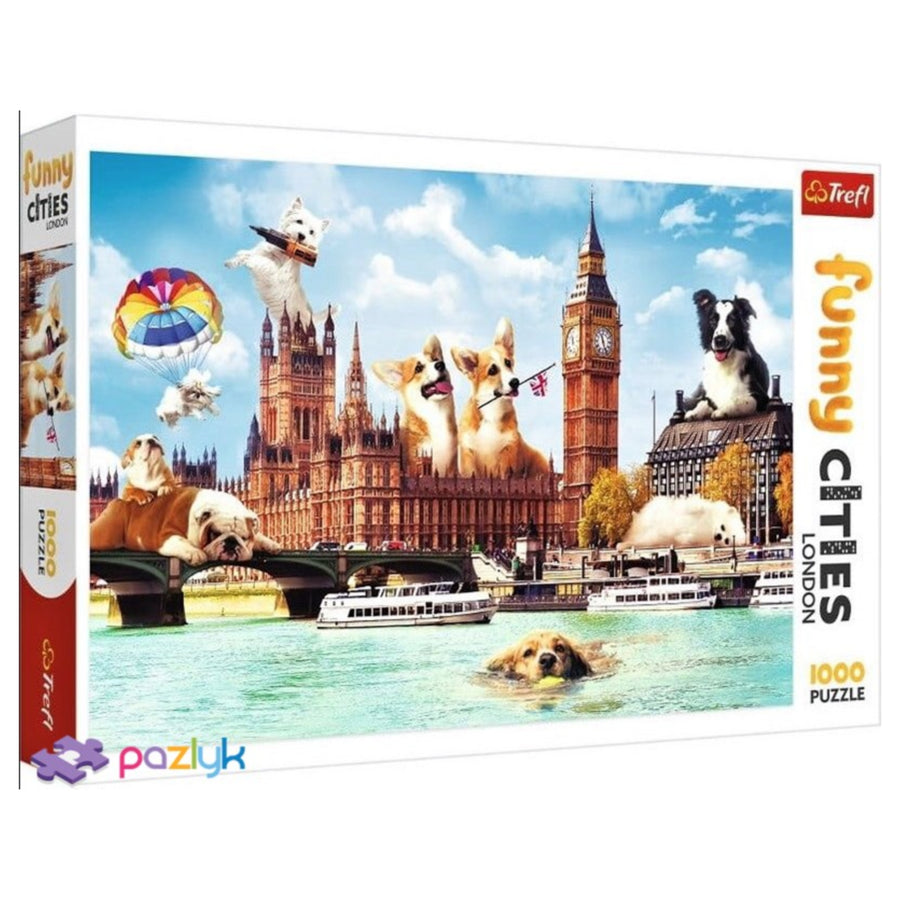 Puzzle Trefl Collection Funny Cities: Chiens à Londres 1000 pcs