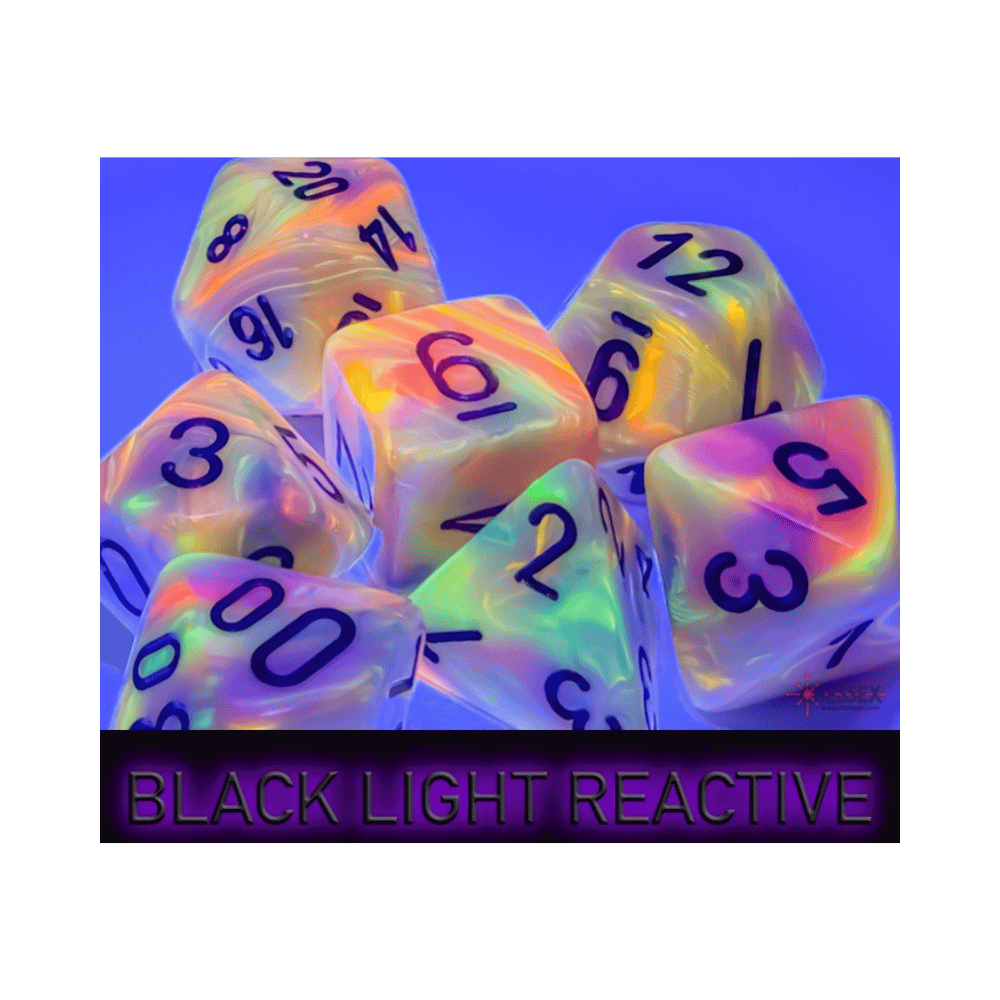 Chessex - Mega-hedral - Dés polyhédriques (7) - Festive - Circus/Black