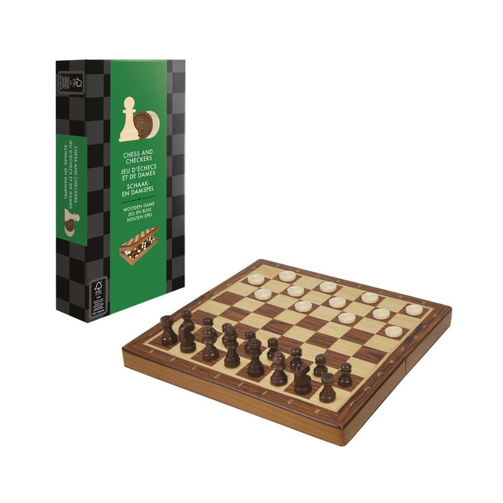 Jeu d'échecs et de dames - Plateau pliable (ML)